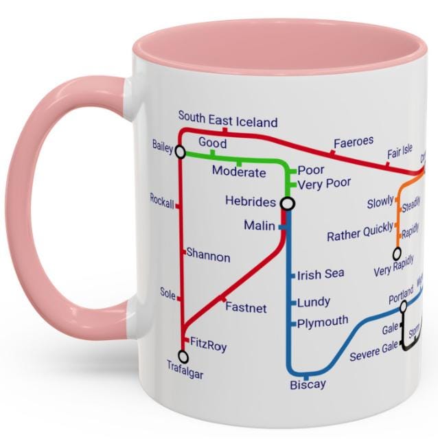 Shipping Forecast Mug: BBC Radio 4 Nautical Gift
