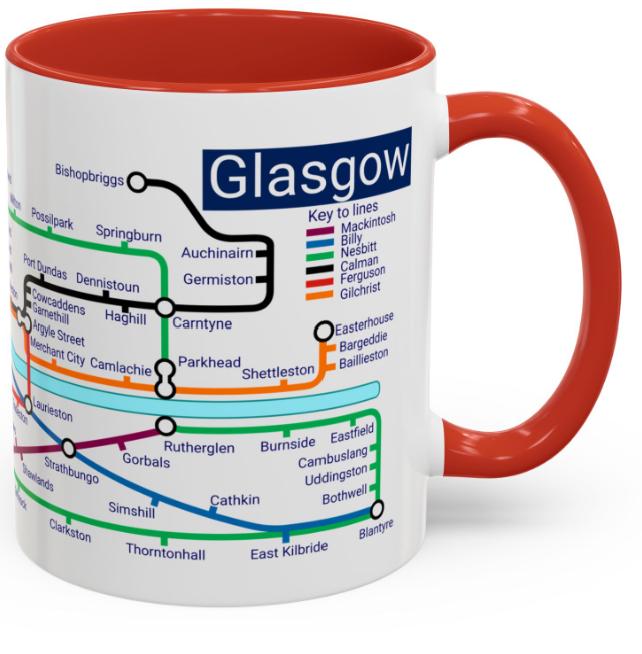 Glasgow Metro Mug. A trip around the Clyde - Updated 2025 edition. Celtic and Rangers fans