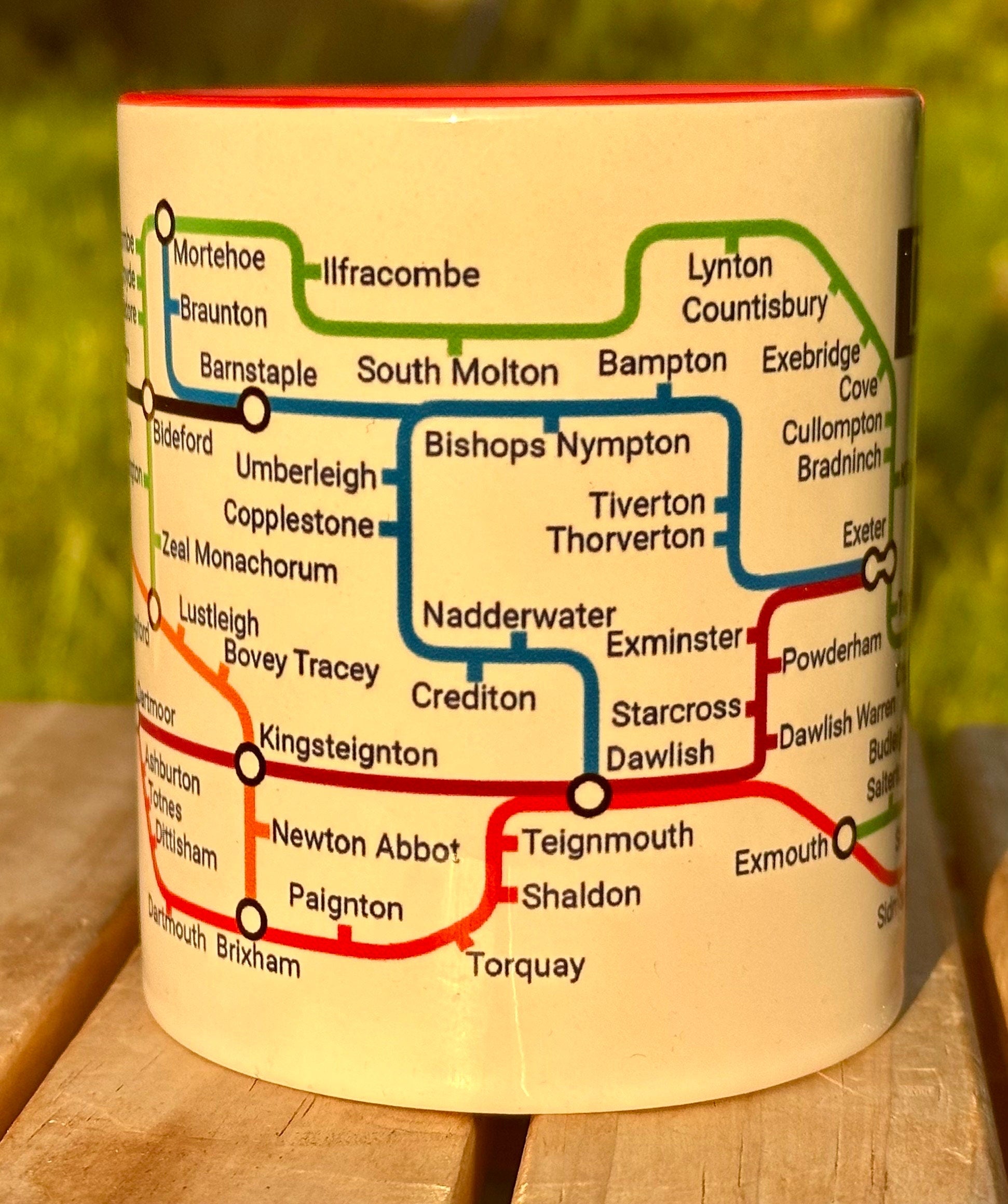 Devon Metro Map Mug: Ceramic Travel Gift