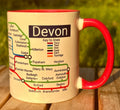 Devon Metro Map Mug: Ceramic Travel Gift