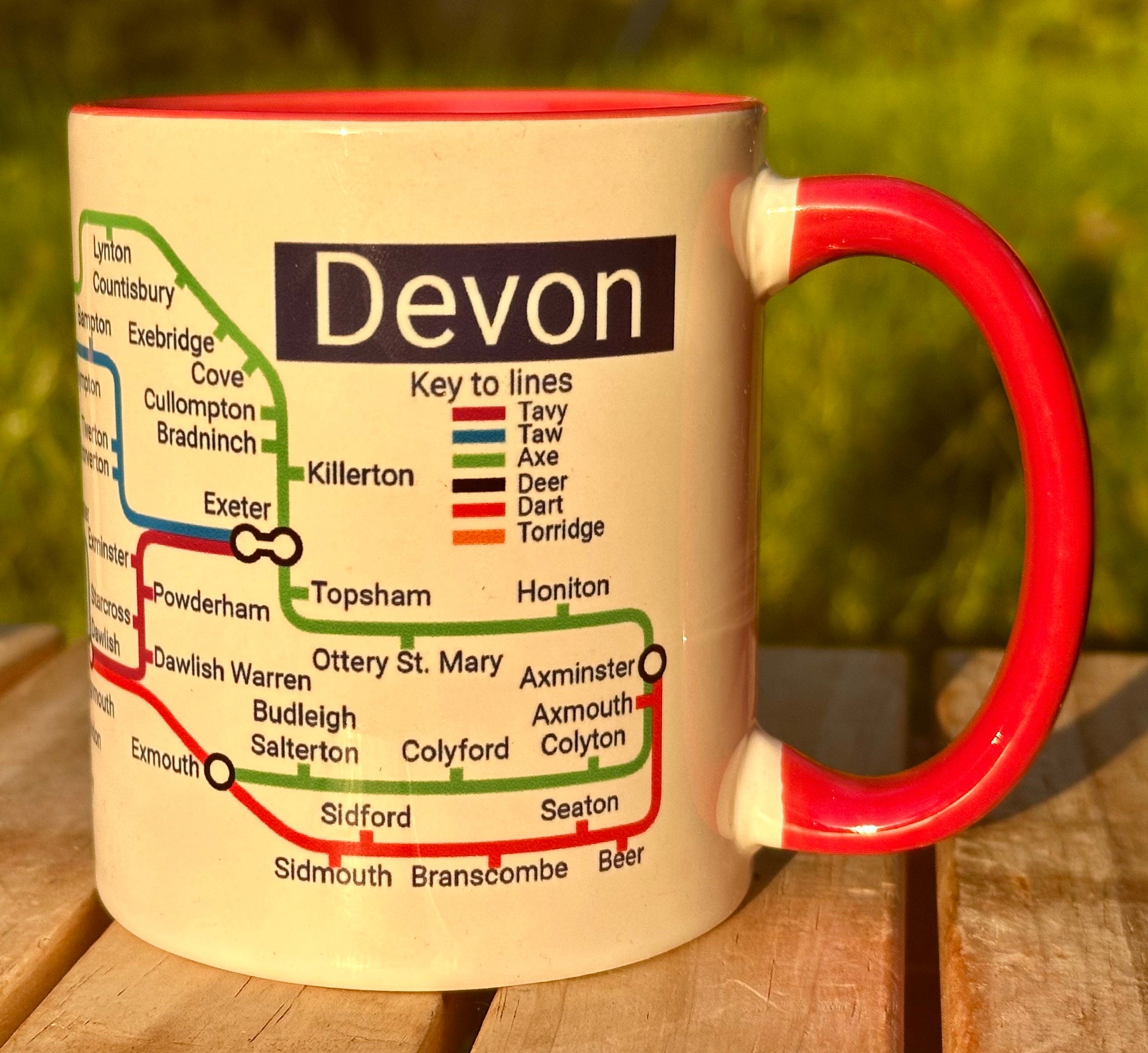 Devon Metro Map Mug: Ceramic Travel Gift