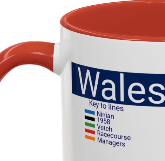 Welsh Footballers Metro Mug: Wales Legends & Football Spirit