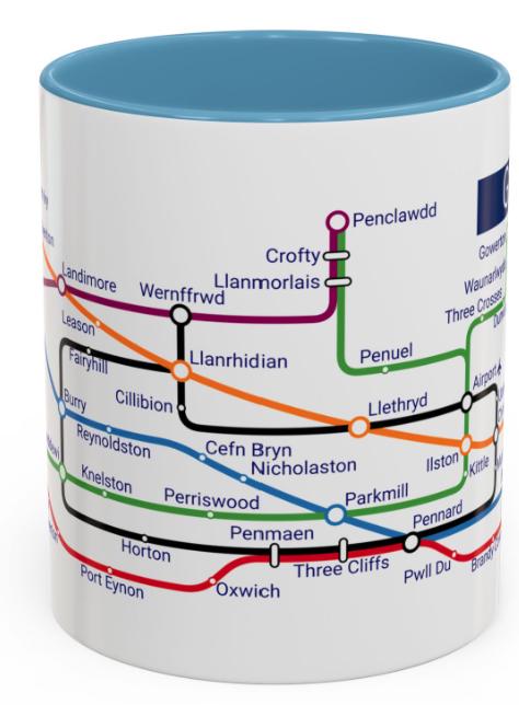 Gower Peninsula Mug: Swansea, Rhossili, and Three Cliffs Bay