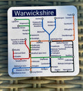 Warwickshire Coaster Pair: Unique Local Gift, Warwick & Stratford
