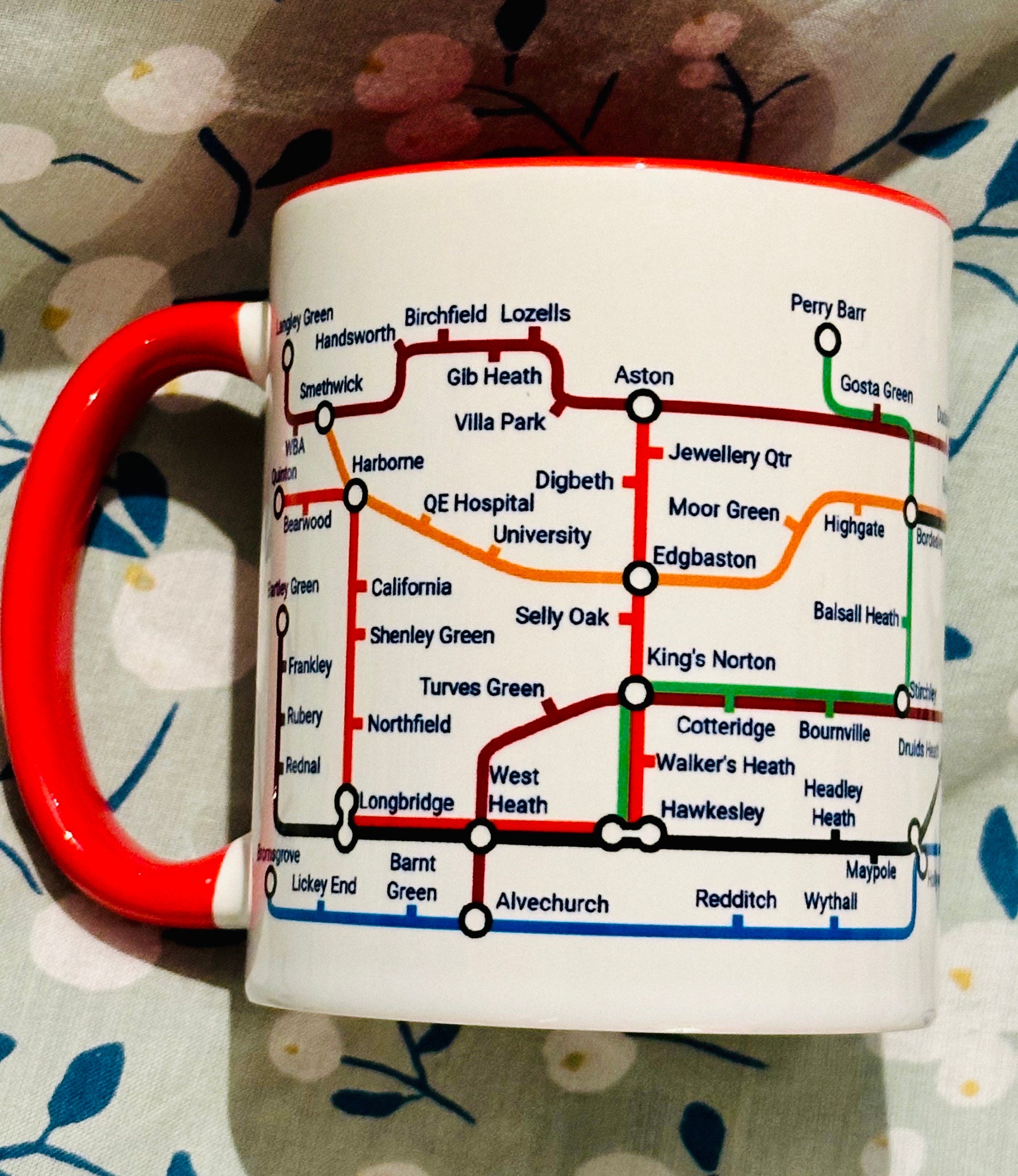 Birmingham Metro Map Mug: Unique Local Gift
