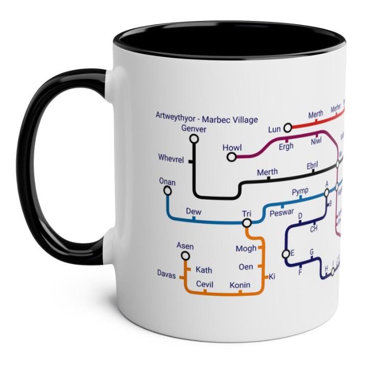 Kernewek Metro Mug: Cornish Language Learners Gift