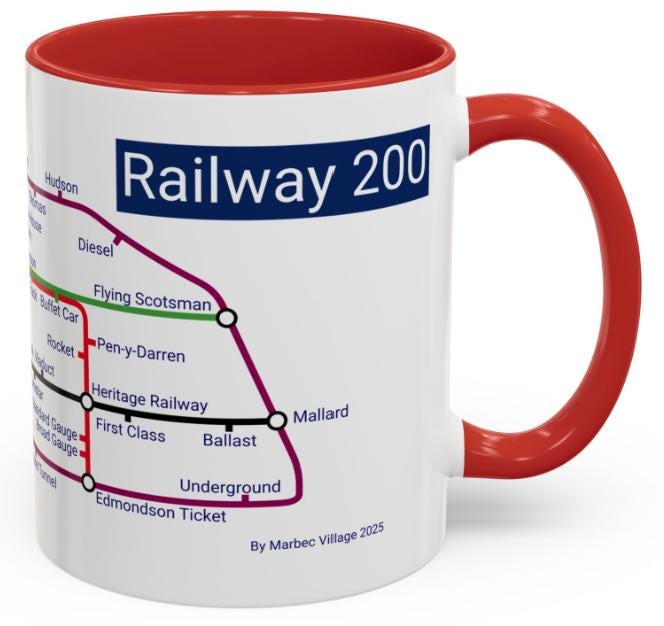 Railway 200 - Celebrate the history of the railway industry with our metro design.