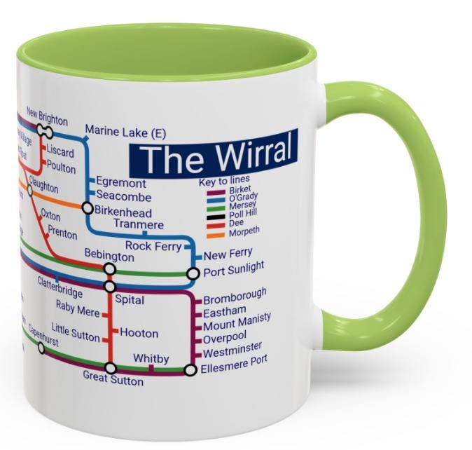 The Wirral Metro Mug: Birkenhead, Tranmere, & Merseyside Gift