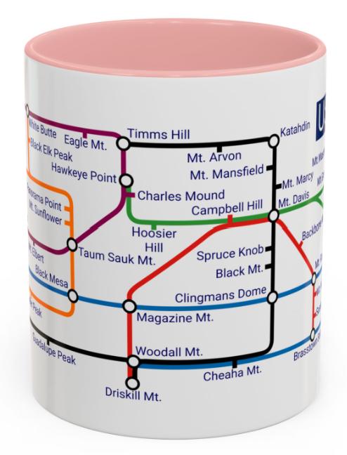 USA Peaks Metro Mug: Mountaineer Gift