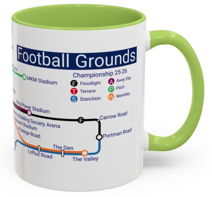Championship Football Stadium Mug: Unique Fan Art Gift