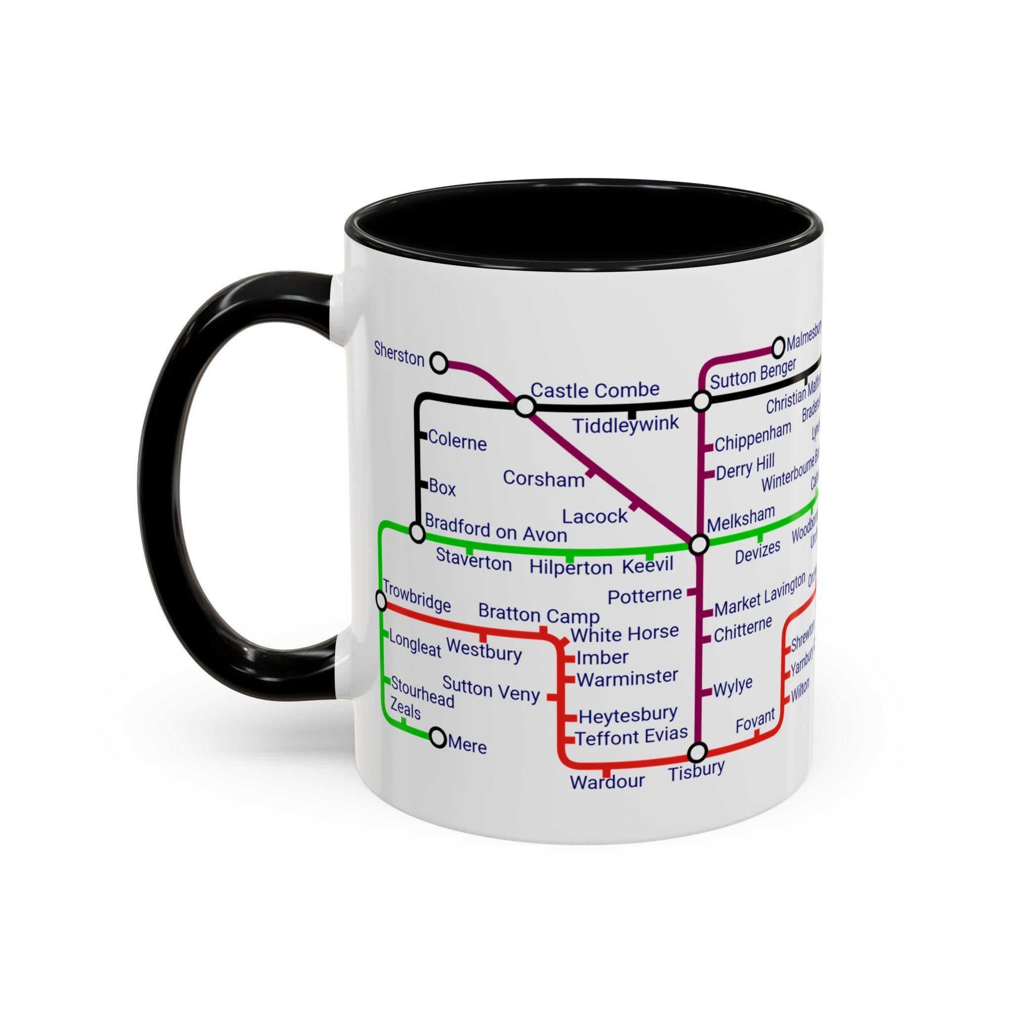 Wiltshire Metro Mug: UK County Landmarks, Travel Gift