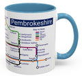 Pembrokeshire Metro Map Mug: Welsh Coast Ceramic Coffee Cup