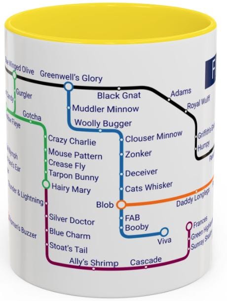 Fly Fishing Lures Metro Mug for Anglers