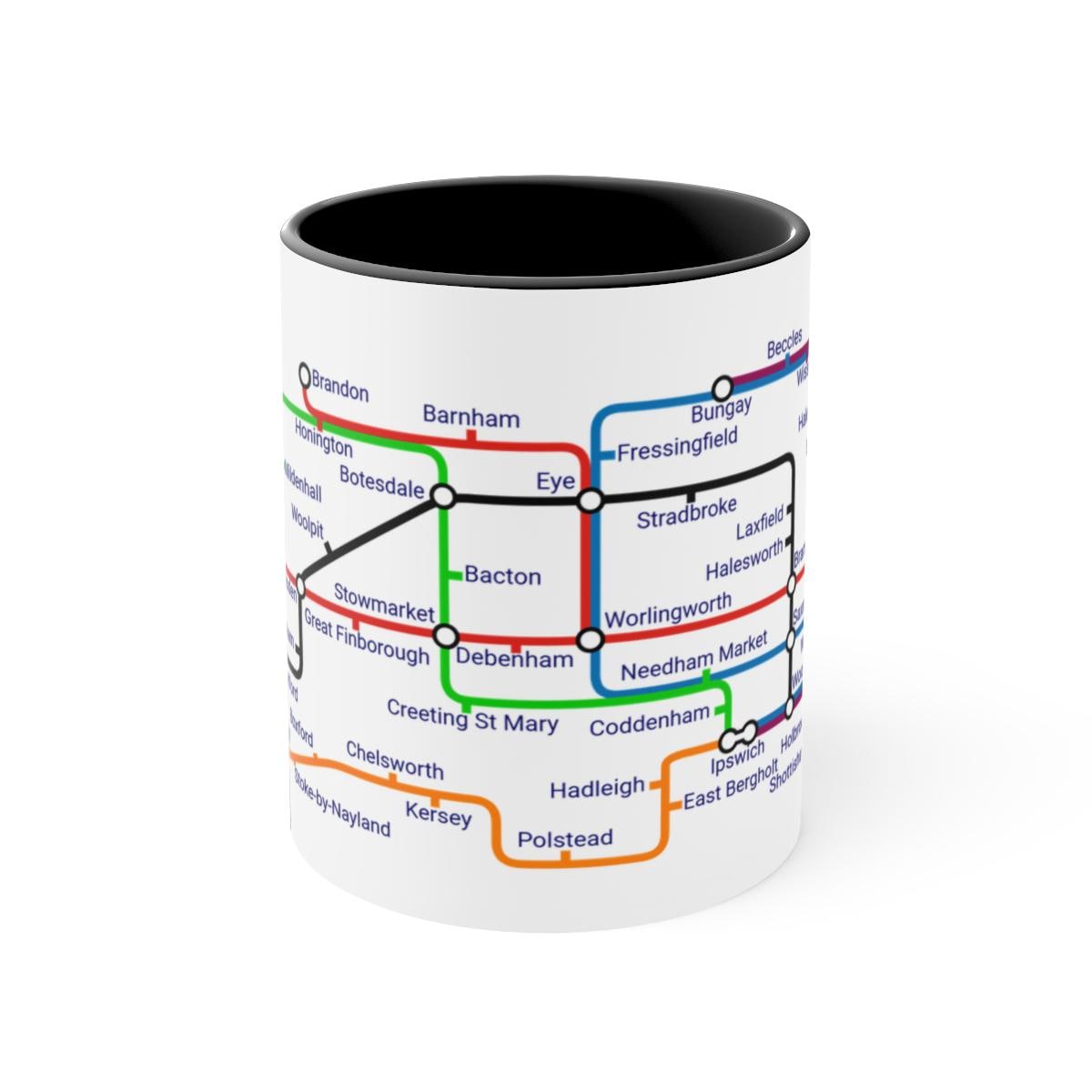 Suffolk Metro Mug: Ipswich, Felixstowe, Lowestoft Souvenir