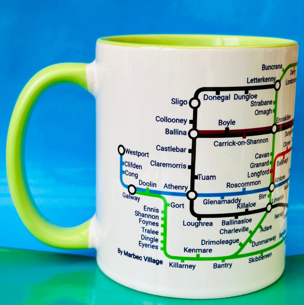 Ireland Metro Map Mug: Unique Irish Gift