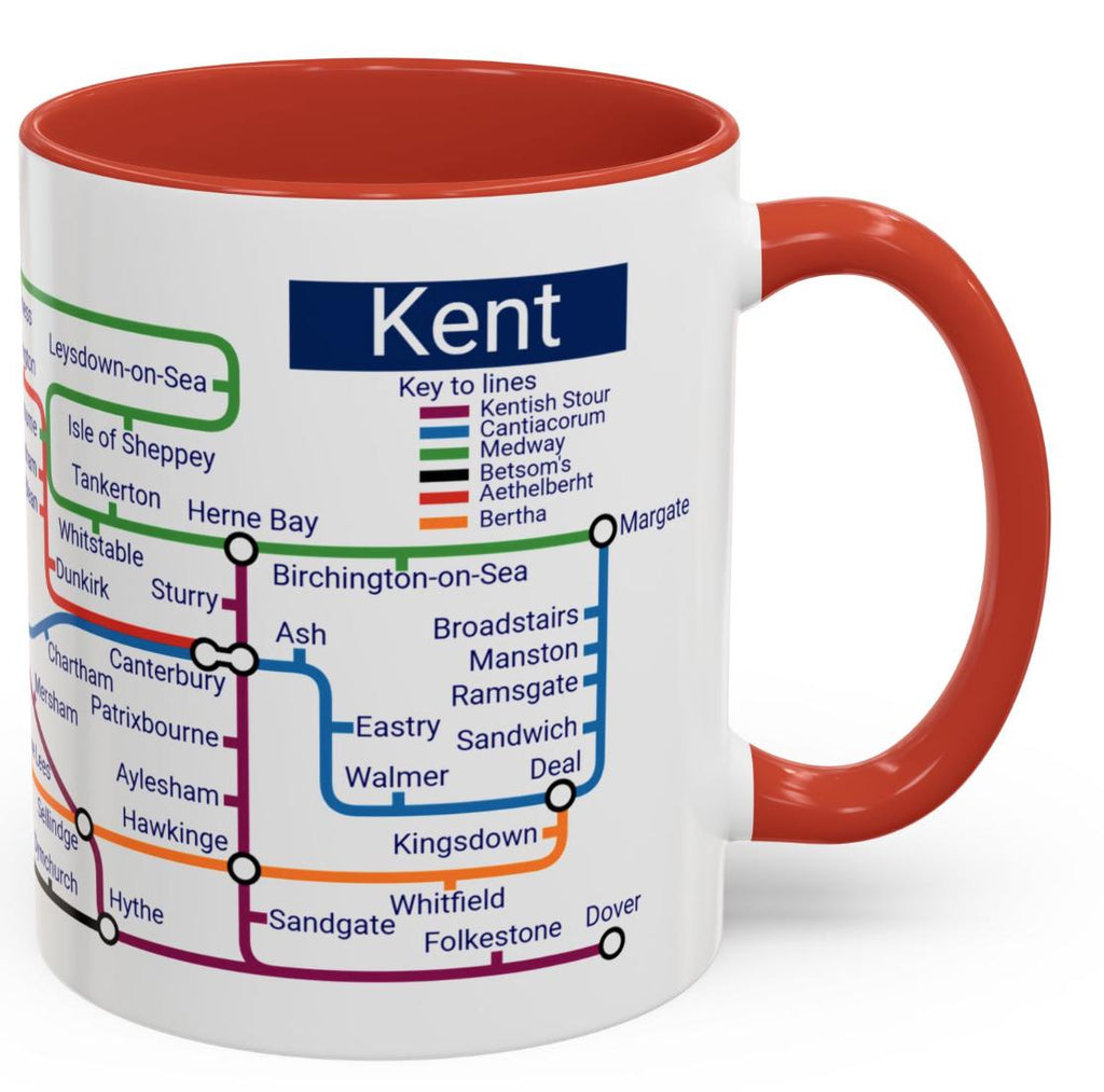 Kent Metro Mug: Canterbury, Dover, Margate Souvenir