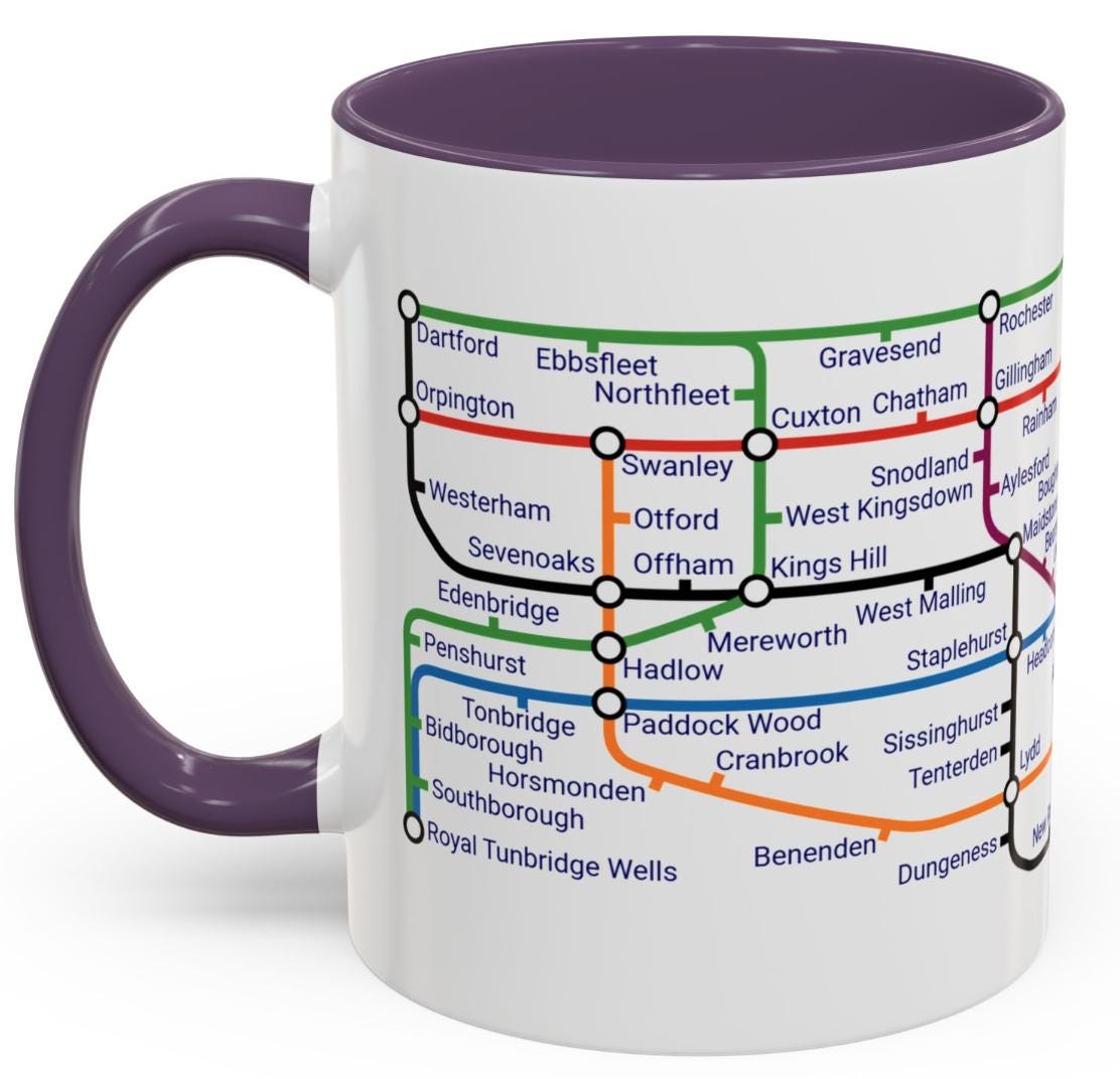 Kent Metro Mug: Canterbury, Dover, Margate Souvenir