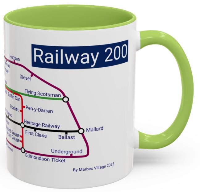 Railway 200 - Celebrate the history of the railway industry with our metro design.