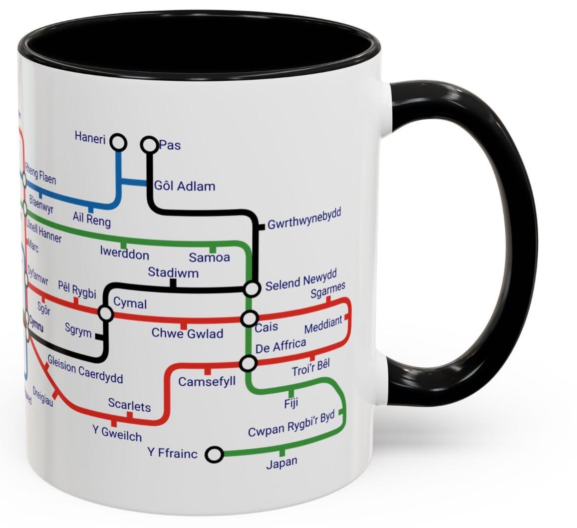 Rygbi Cymru Metro Mug: Welsh Rugby Heritage Design