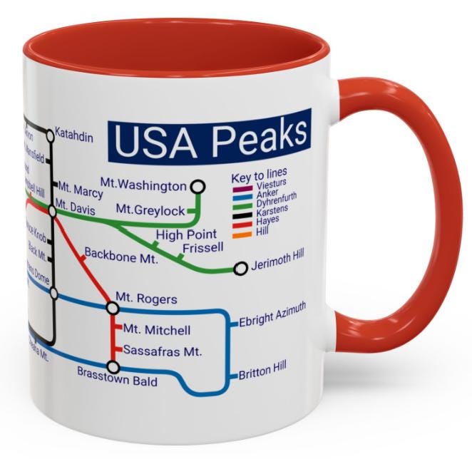 USA Peaks Metro Mug: Mountaineer Gift