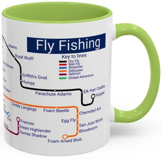 Fly Fishing Lures Metro Mug for Anglers