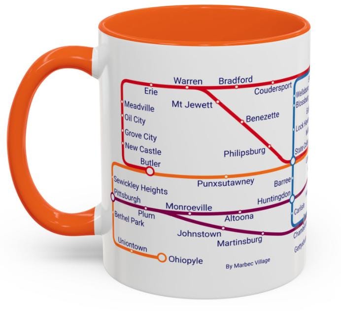 Pennsylvania Metro Mug: Philadelphia, Pittsburgh, State College