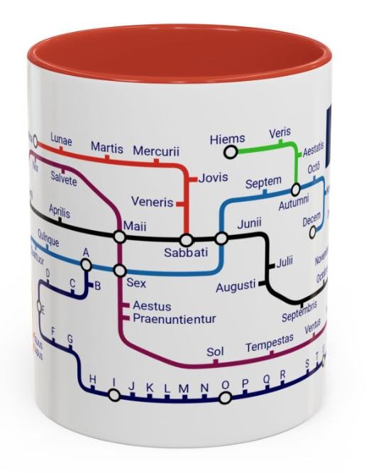 Latin Metro Mug: Classical Language Gift