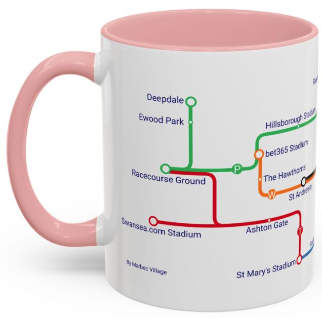 Championship Football Stadium Mug: Unique Fan Art Gift