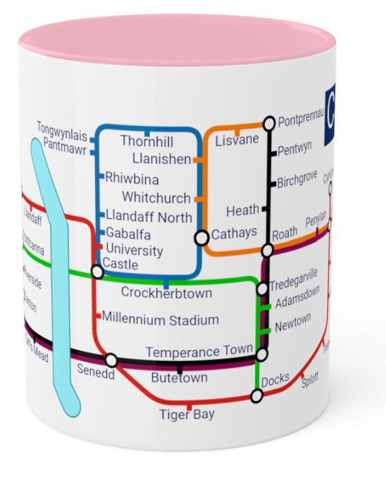 Cardiff Metro Mug: Caerdydd Souvenir Gift