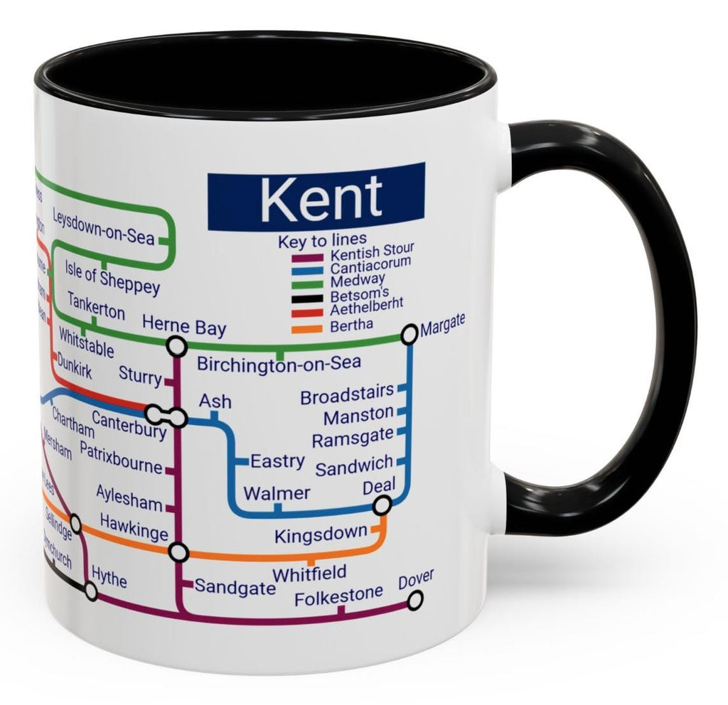 Kent Metro Mug: Canterbury, Dover, Margate Souvenir