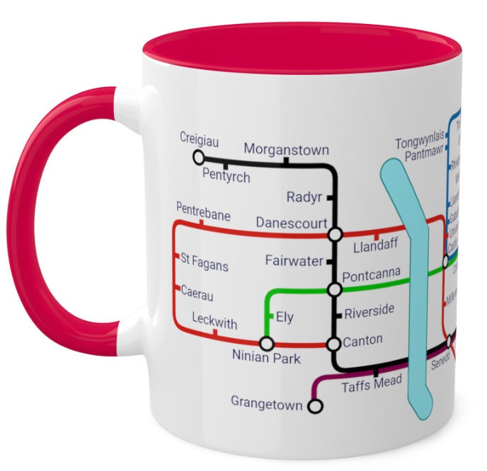 Cardiff Metro Mug: Caerdydd Souvenir Gift