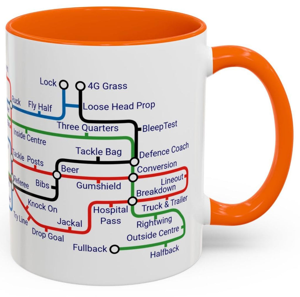 Rugby (game) metro mug - perfect for all rugby fans! Perfect for the Rugby gifts. Great for the side-lines on a Sunday