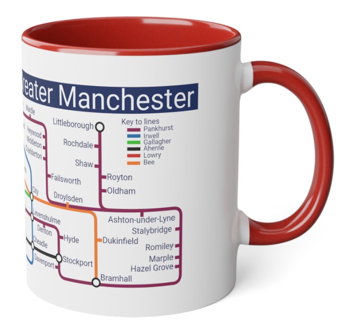 Manchester Metro Mug: Unique Greater Manchester Souvenir