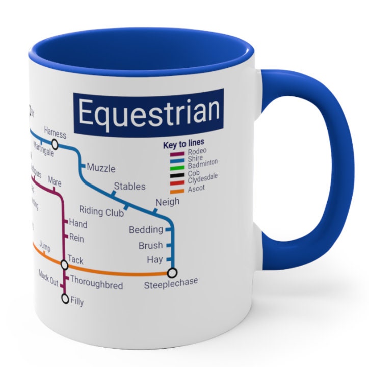 Equestrian Metro Map Mug: Horse Lover Gift