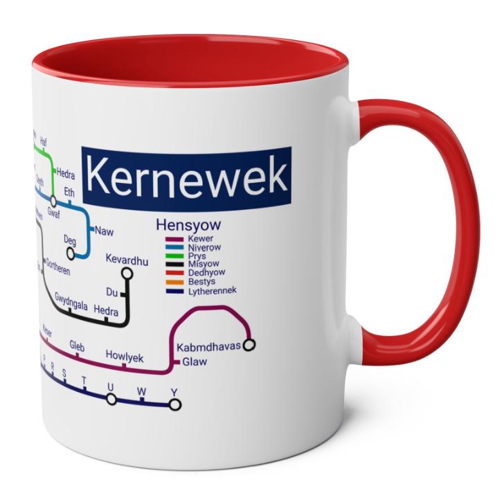 Kernewek Metro Mug: Cornish Language Learners Gift