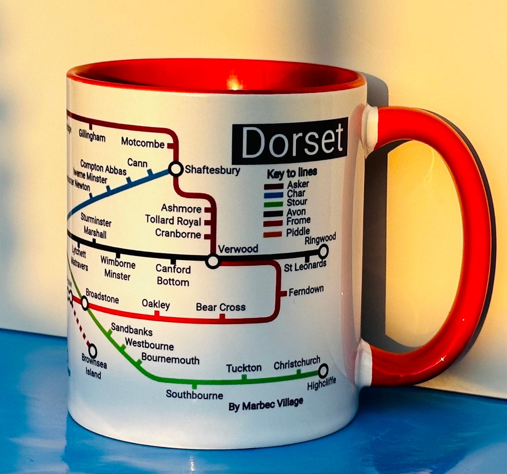 Dorset Metro Mug: UK Towns & Villages Ceramic Coffee Cup