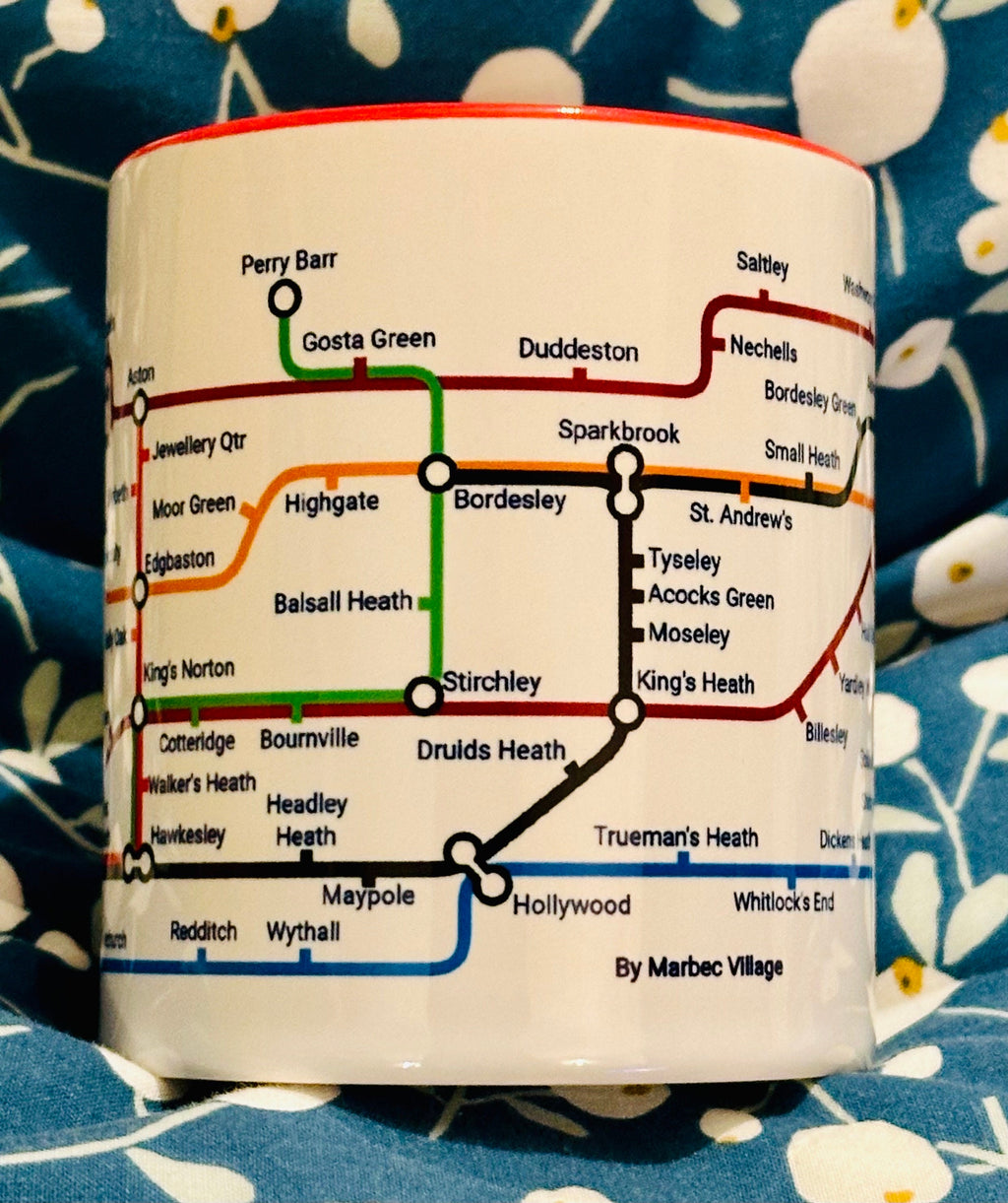 Birmingham Metro Map Mug: Unique Local Gift