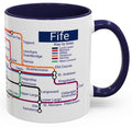 Fife Scotland Metro Map Mug: Unique Souvenir Gift