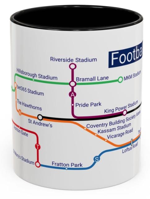 Championship Football Stadium Mug: Unique Fan Art Gift