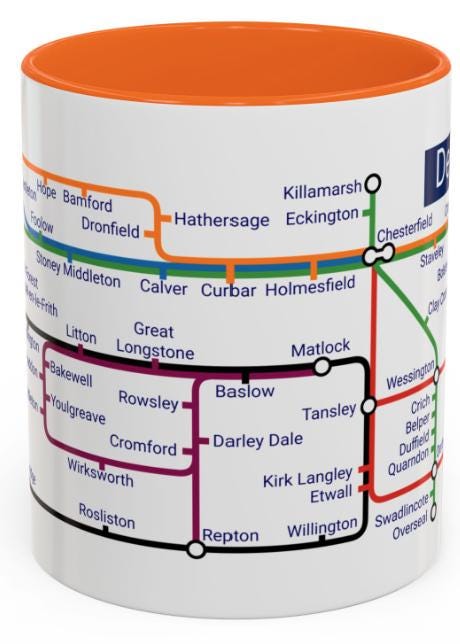 Derbyshire Metro Mug: Unique Local Gift