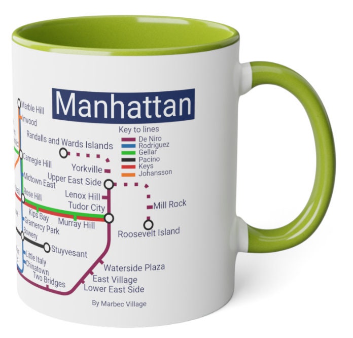 Manhattan Subway Map Mug: NYC Souvenir Gift