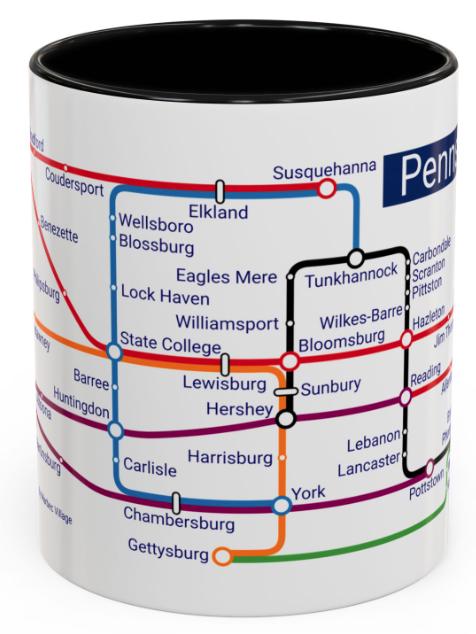 Pennsylvania Metro Mug: Philadelphia, Pittsburgh, State College