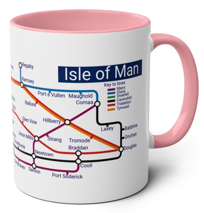 Isle of Man Metro Mug: Manx Souvenir Gift