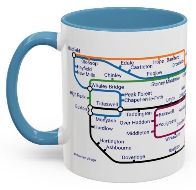 Derbyshire Metro Mug: Unique Local Gift