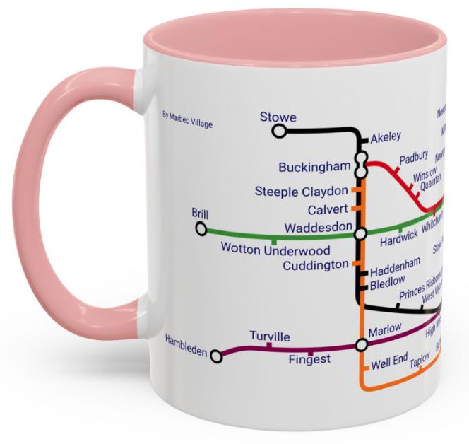 Buckinghamshire Metro Map Mug: Colorful UK Town Design