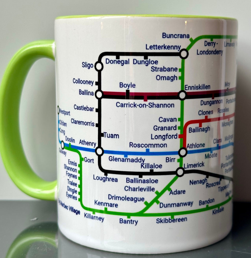 Ireland Metro Map Mug: Unique Irish Gift