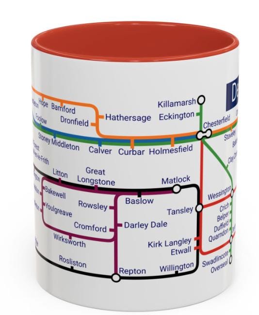 Derbyshire Metro Mug: Unique Local Gift