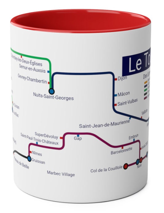 Tour de France 24 Ceramic Mug: Metro Design Cycling Gift