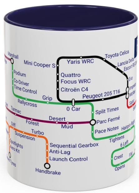 Rally Fan Metro Mug • Motorsport Enthusiast Gift