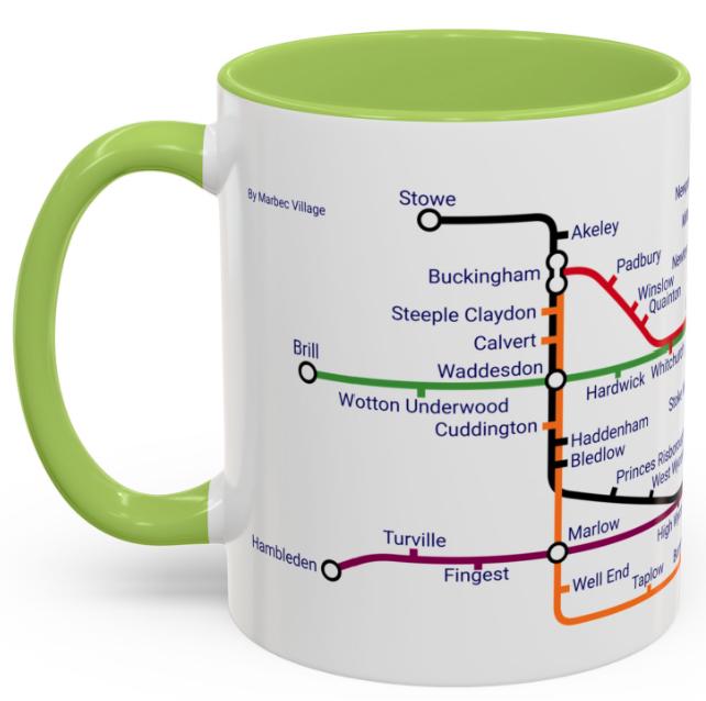 Buckinghamshire Metro Map Mug: Colorful UK Town Design